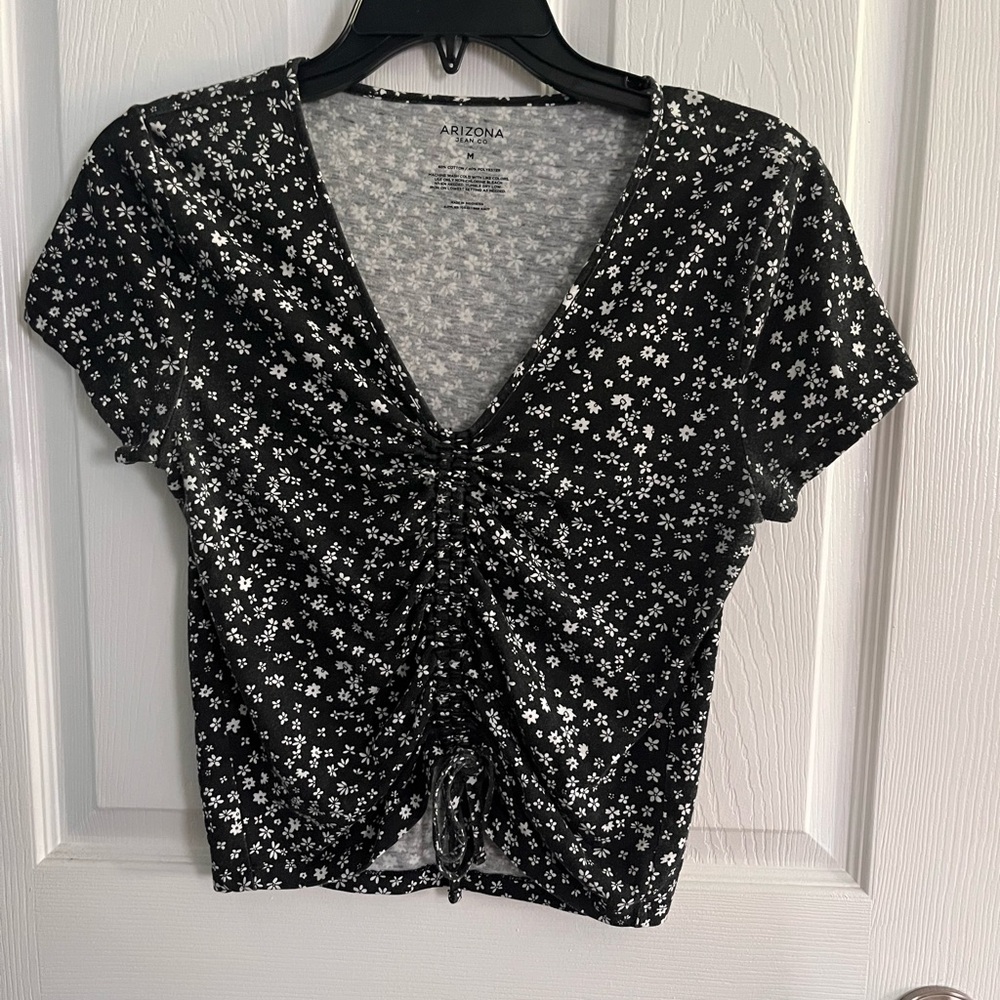 Crop top with flower print
